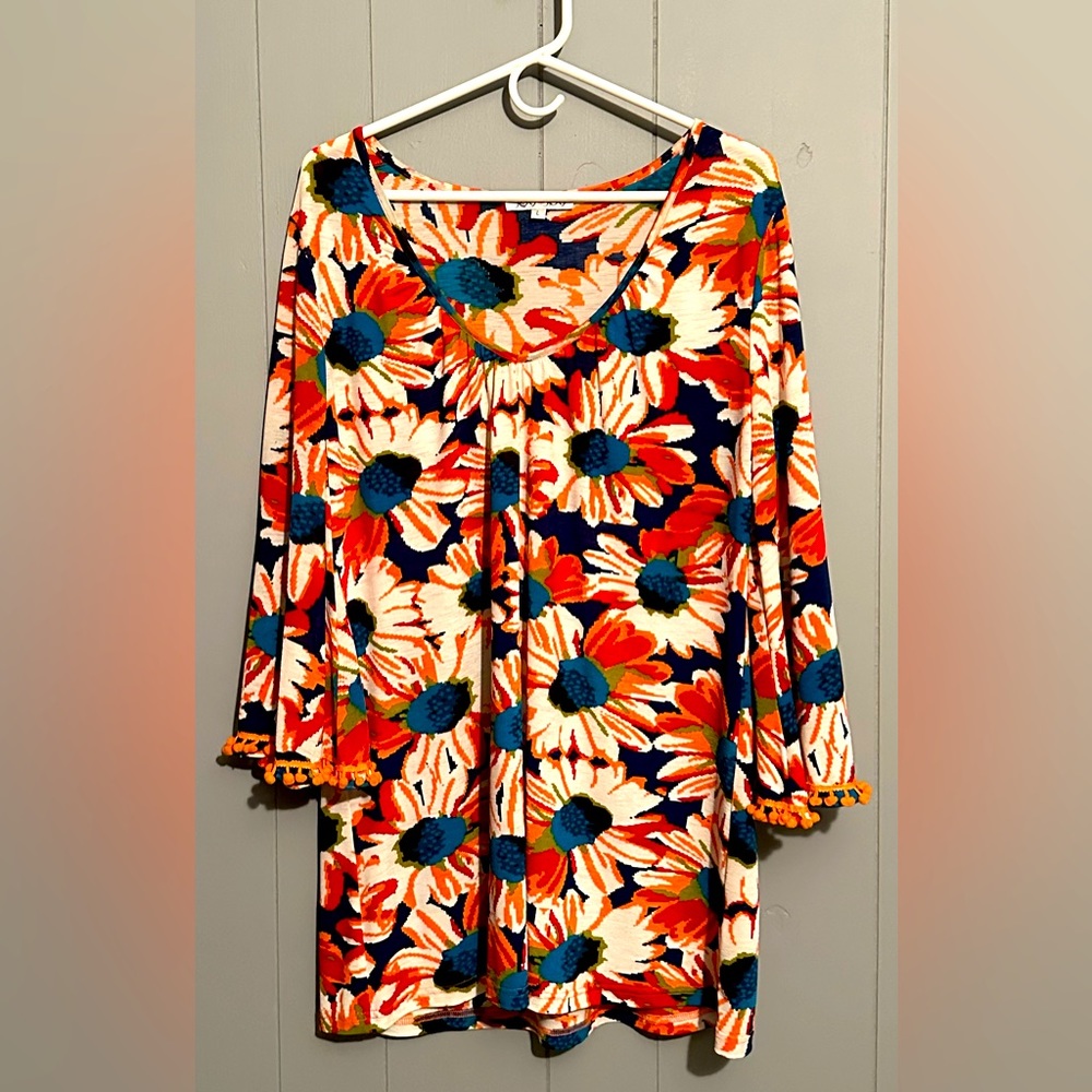 Long Flowered Top, Large